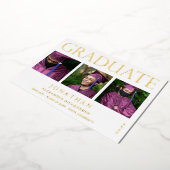 Modern 4 Aankondiging Afstuderen foto Folie  White (Gedraaid)