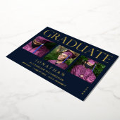 Modern 4 Aankondiging van Afstuderen op foto-Folie (Gedraaid)
