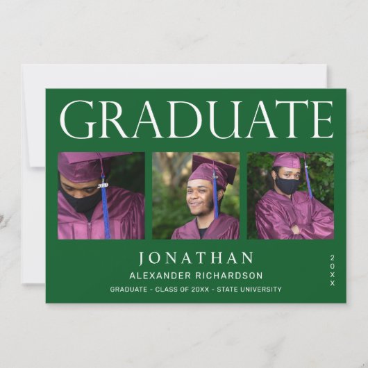 Modern 4 Aankondiging van het Foto Afstuderen - Gr (Voorkant)