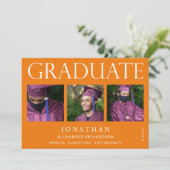 Modern 4 Aankondiging van het Foto Afstuderen - Or (Staand voorkant)