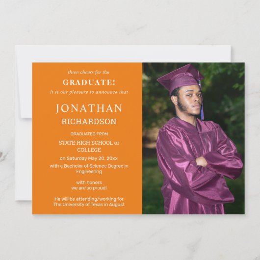 Modern 4 Aankondiging van het Foto Afstuderen - Or (Achterkant)