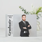 Modern 4 afstuderen voor middelbare school aankondiging (Staand voorkant)