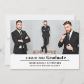 Modern 4 afstuderen voor middelbare school aankondiging (Achterkant)