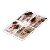 Modern 4 Collage Weddenschap Gold Bedankt Magneet (Linkerzijde)