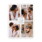 Modern 4 Collage Weddenschap met foto's Hartelijk  Magneet (Verticaal)