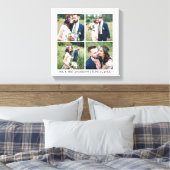 Modern 4 Collage Wedding met foto's Canvas Afdruk (Insitu (Slaapkamer))
