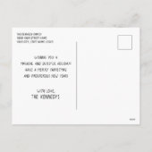 Modern 4 Familie Fotocollage Vrolijk Kerstfeest Feestdagenkaart (Achterkant)