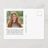 Modern 4 Foto Afstuderen Aankondigingskaart (Achterkant)