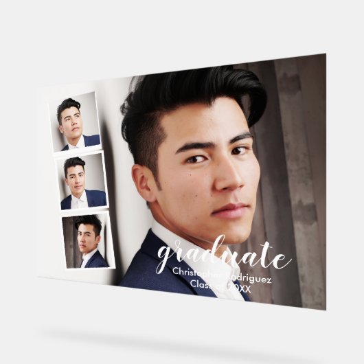Modern 4 Foto Afstuderen Acryl Bord (Hoek)