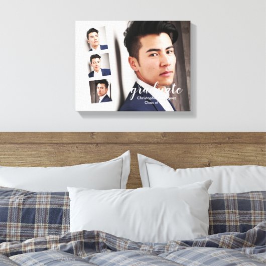 Modern 4 Foto Afstuderen Canvas Afdruk (Insitu (Slaapkamer))