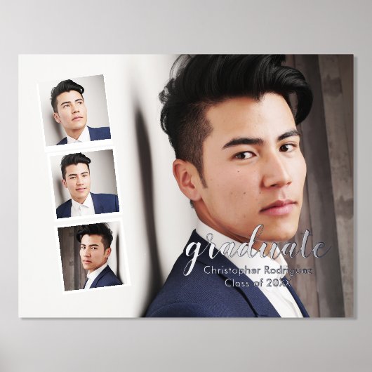 Modern 4 Foto Afstuderen Folie Afdrukken (Voorkant)