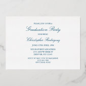 Modern 4 Foto Afstuderen Folie Uitnodiging (Achterkant)