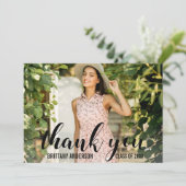 Modern 4 Foto Afstuderen Hartelijk dank Aankondiging (Staand voorkant)