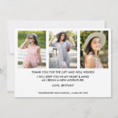 Modern 4 Foto Afstuderen Hartelijk dank Aankondiging (Achterkant)