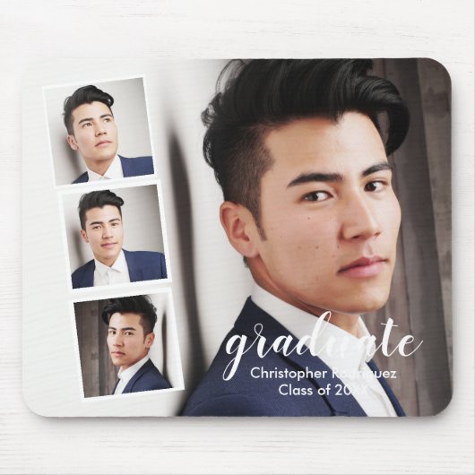 Modern 4 Foto Afstuderen Muismat (Voorkant)
