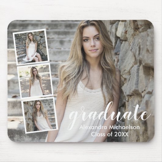Modern 4 Foto Afstuderen Muismat (Voorkant)