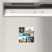 Modern 4 Foto Best Dad Ever Keepomwille Magneet (Insitu (Vaatwasser))