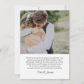 Modern 4 foto bruiloft bedankkaart (Achterkant)