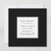 Modern 4-foto-collage bruiloft save the date (Achterkant)