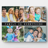 Modern 4 foto collage familie is alles citaat fotoplaat (Voorkant)