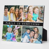 Modern 4 foto collage familie is alles citaat fotoplaat (Zijkant)