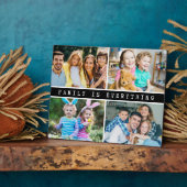 Modern 4 foto collage familie is alles citaat fotoplaat (Zijkant)