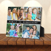 Modern 4 foto collage familie is alles citaat fotoplaat