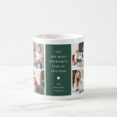 Modern 4 Foto Collage Kerstcadeau Koffiemok (Center)