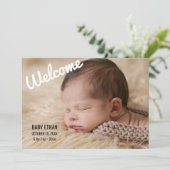 Modern 4 Foto Collage Welkom Verwant Aankondiging (Staand voorkant)