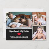 Modern 4 Foto Collage Welkom Verwant Aankondiging (Achterkant)