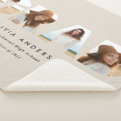 Modern 4 foto elegant afstuderen sherpa deken (3/4)