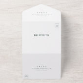 Modern 4 Foto Elegant Wedding All In One Uitnodiging (Buitenkant)