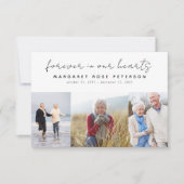 Modern 4 Foto Funeral Sympathie Bedankkaart (Voorkant)