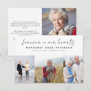 Modern 4 Foto Funeral Sympathie Bedankkaart