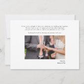 Modern 4-foto Gold Hand-Lettered Wedding Bedankkaart (Achterkant)