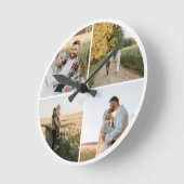 Modern 4 foto ronde klok (Hoek)