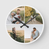 Modern 4 foto ronde klok (Voorkant)