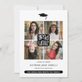 Modern 4 Fotocollage Afstuderen Aankondiging (Voorkant)