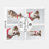 Modern 4 fotocollage | Pet Loss Dog/Cat Fleece Deken (Voorkant (Horizontaal))