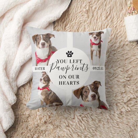 Modern 4 fotocollage | Pet Loss Dog/Cat Kussen (Deken)
