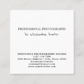 Modern 4-fotocollage | Professionele fotograaf Vierkante Visitekaartje (Achterkant)