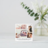 Modern 4-fotocollage | Professionele fotograaf Vierkante Visitekaartje (Staand voorkant)