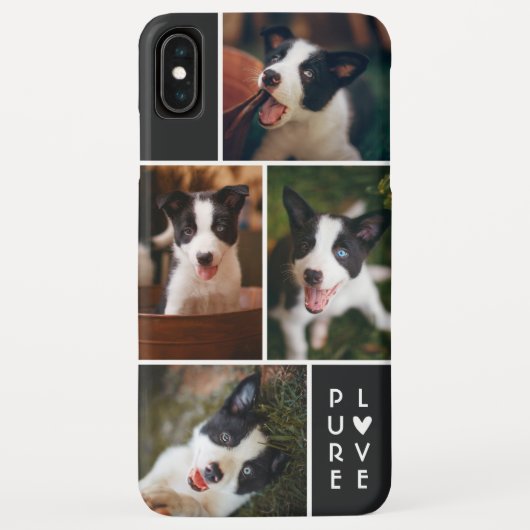 Modern 4 fotocollage | Pure Love | Zwart Case-Mate iPhone Case (Achterkant)