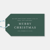 Modern 4 Fotocollage Vrolijk Kerstfeest Cadeaulabel (Achterkant Horizontaal)