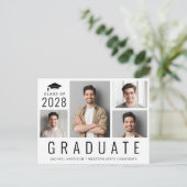 Modern 4 Fotogradatie Partij Uitnodiging Briefkaart (Staand voorkant)