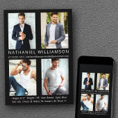 Modern 4 Foto's Pro Model Actor Comp Kaart