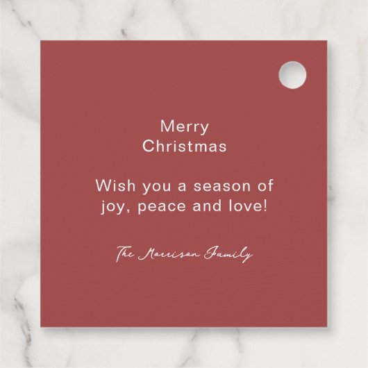 Modern 4 foto's raster bedankjes labels (Achterkant)