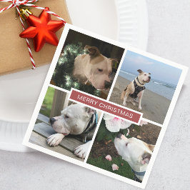 Modern 4 foto's raster papier servet