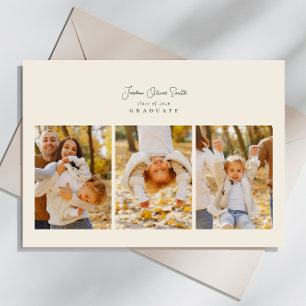 Modern 4 fotoscript kalligrafie afstuderen aankondiging