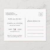 Modern 4 het Berichten van de Foto sparen de Datum Aankondigingskaart (Achterkant)